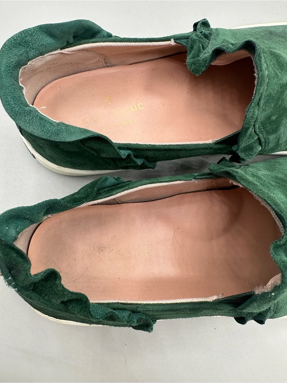 Kate Spade New York Lilly Suede Slip On Sneakers Women 7M Dark Green